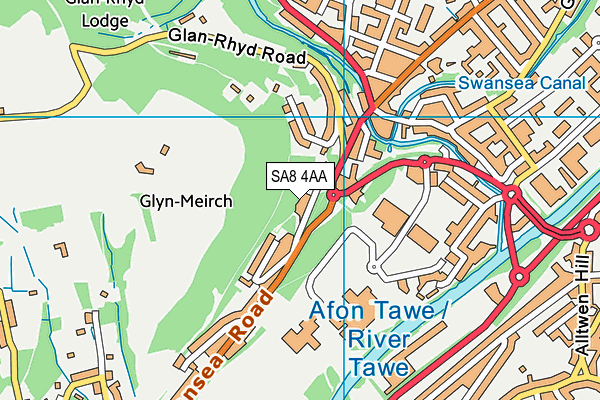 SA8 4AA map - OS VectorMap District (Ordnance Survey) SA8 4AA map - OS VectorMap District (Ordnance Survey)