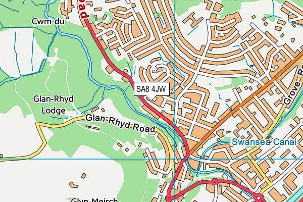SA8 4JW map - OS VectorMap District (Ordnance Survey) SA8 4JW map - OS VectorMap District (Ordnance Survey)