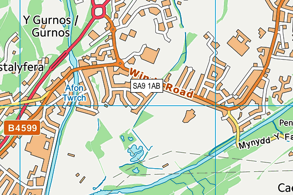 SA9 1AB map - OS VectorMap District (Ordnance Survey) SA9 1AB map - OS VectorMap District (Ordnance Survey)