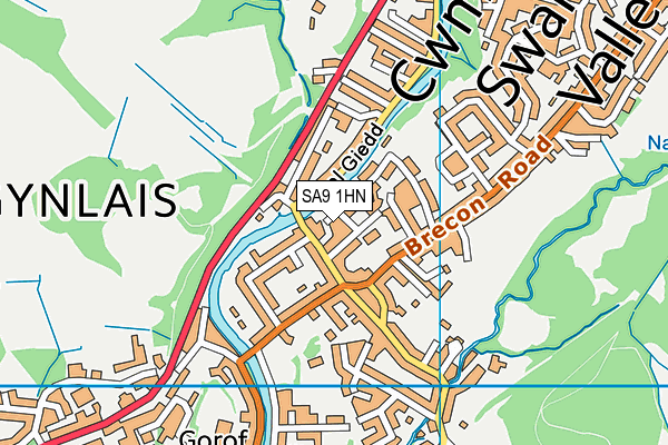 SA9 1HN map - OS VectorMap District (Ordnance Survey) SA9 1HN map - OS VectorMap District (Ordnance Survey)