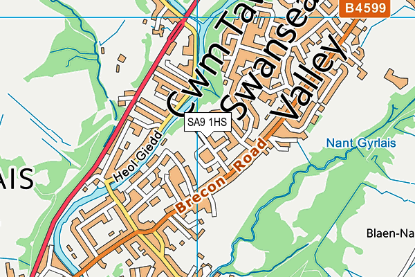 SA9 1HS map - OS VectorMap District (Ordnance Survey) SA9 1HS map - OS VectorMap District (Ordnance Survey)