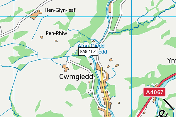 SA9 1LZ map - OS VectorMap District (Ordnance Survey) SA9 1LZ map - OS VectorMap District (Ordnance Survey)