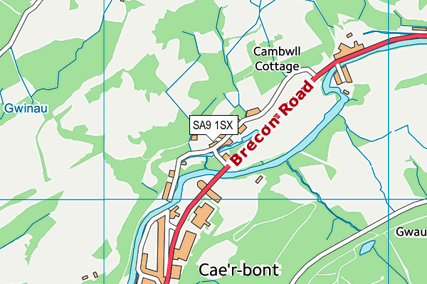 SA9 1SX map - OS VectorMap District (Ordnance Survey) SA9 1SX map - OS VectorMap District (Ordnance Survey)