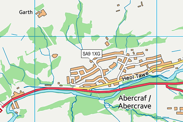 SA9 1XG map - OS VectorMap District (Ordnance Survey) SA9 1XG map - OS VectorMap District (Ordnance Survey)
