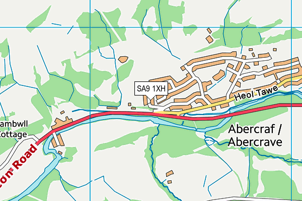 SA9 1XH map - OS VectorMap District (Ordnance Survey) SA9 1XH map - OS VectorMap District (Ordnance Survey)