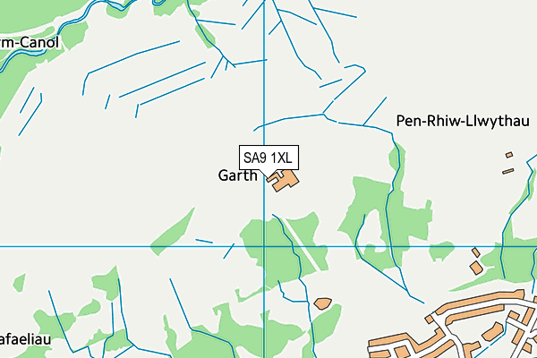 SA9 1XL map - OS VectorMap District (Ordnance Survey) SA9 1XL map - OS VectorMap District (Ordnance Survey)