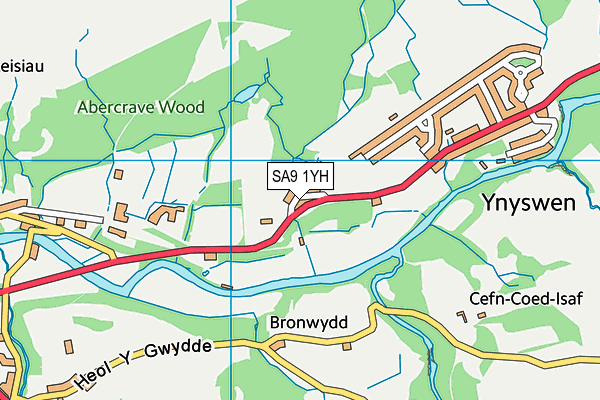 SA9 1YH map - OS VectorMap District (Ordnance Survey) SA9 1YH map - OS VectorMap District (Ordnance Survey)