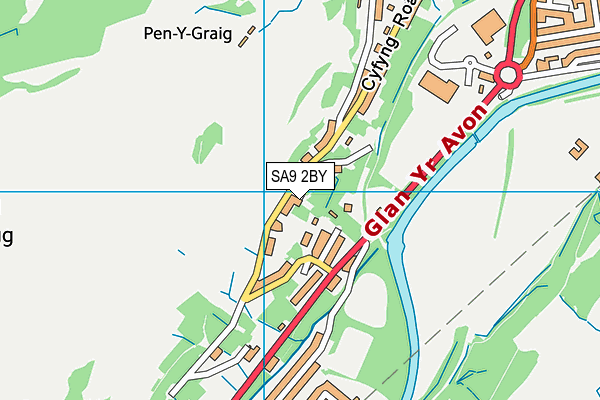 SA9 2BY map - OS VectorMap District (Ordnance Survey) SA9 2BY map - OS VectorMap District (Ordnance Survey)