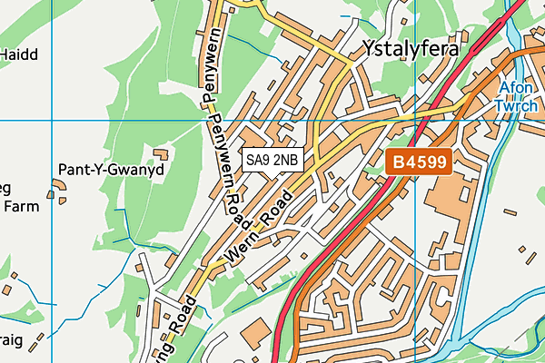 SA9 2NB map - OS VectorMap District (Ordnance Survey) SA9 2NB map - OS VectorMap District (Ordnance Survey)