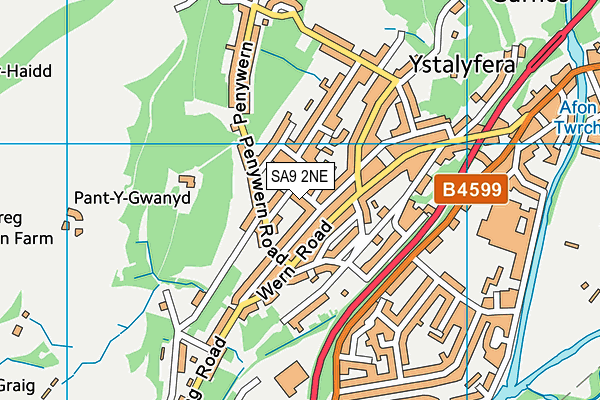 SA9 2NE map - OS VectorMap District (Ordnance Survey) SA9 2NE map - OS VectorMap District (Ordnance Survey)
