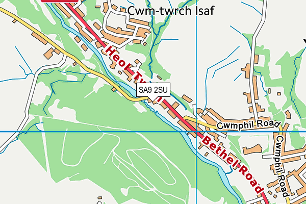 SA9 2SU map - OS VectorMap District (Ordnance Survey) SA9 2SU map - OS VectorMap District (Ordnance Survey)