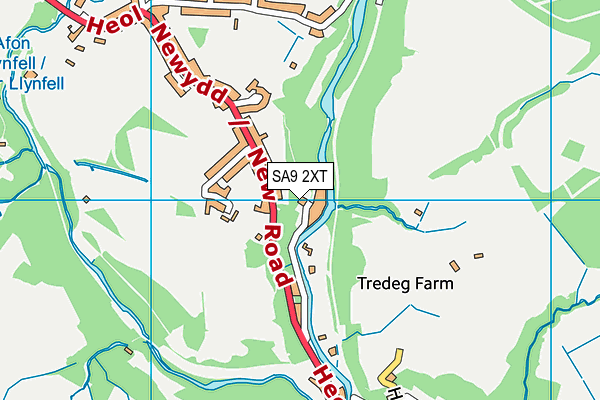 SA9 2XT map - OS VectorMap District (Ordnance Survey)