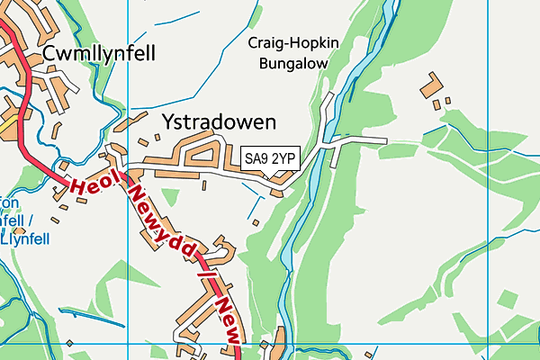 SA9 2YP map - OS VectorMap District (Ordnance Survey) SA9 2YP map - OS VectorMap District (Ordnance Survey)