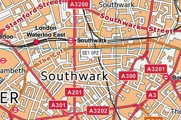 SE1 0PZ map - OS VectorMap District (Ordnance Survey)