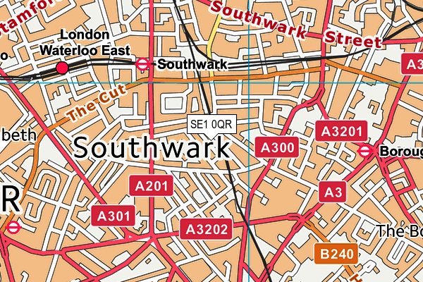 SE1 0QR map - OS VectorMap District (Ordnance Survey)