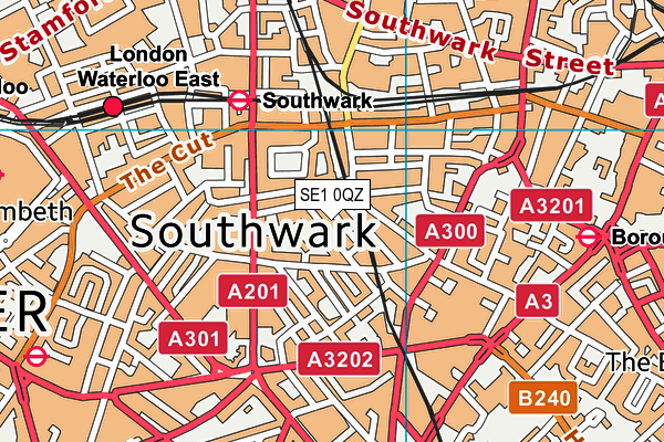 SE1 0QZ map - OS VectorMap District (Ordnance Survey)