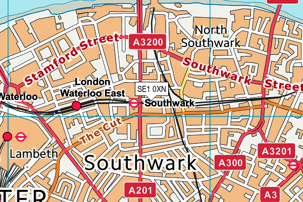 SE1 0XN map - OS VectorMap District (Ordnance Survey)