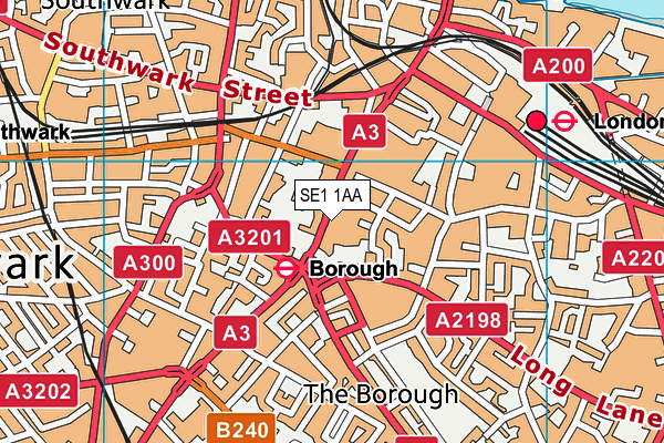 SE1 1AA map - OS VectorMap District (Ordnance Survey) SE1 1AA map - OS VectorMap District (Ordnance Survey)