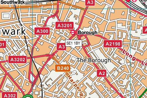 SE1 1BY map - OS VectorMap District (Ordnance Survey)