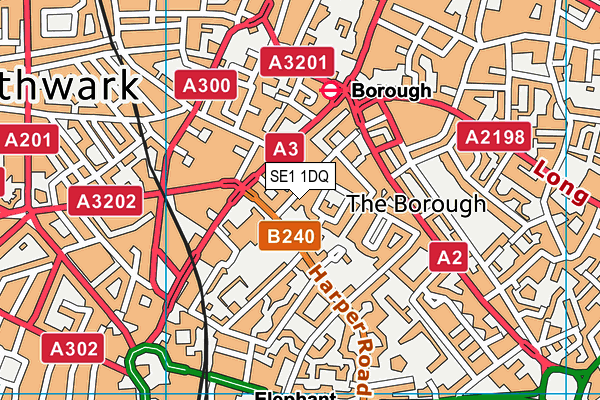 SE1 1DQ map - OS VectorMap District (Ordnance Survey) SE1 1DQ map - OS VectorMap District (Ordnance Survey)