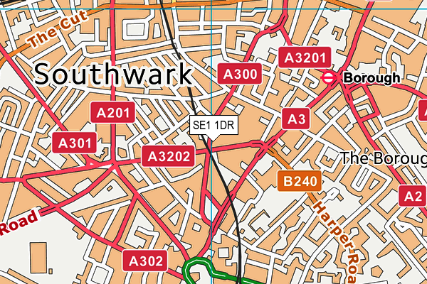 SE1 1DR map - OS VectorMap District (Ordnance Survey) SE1 1DR map - OS VectorMap District (Ordnance Survey)