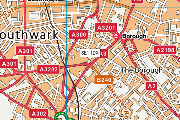 SE1 1DX map - OS VectorMap District (Ordnance Survey) SE1 1DX map - OS VectorMap District (Ordnance Survey)