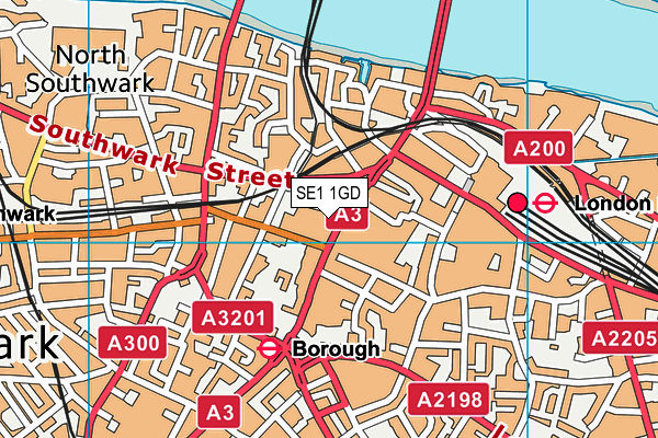SE1 1GD map - OS VectorMap District (Ordnance Survey) SE1 1GD map - OS VectorMap District (Ordnance Survey)