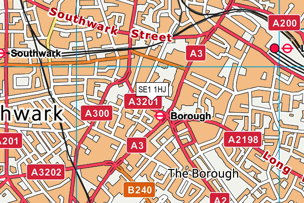 SE1 1HJ map - OS VectorMap District (Ordnance Survey) SE1 1HJ map - OS VectorMap District (Ordnance Survey)