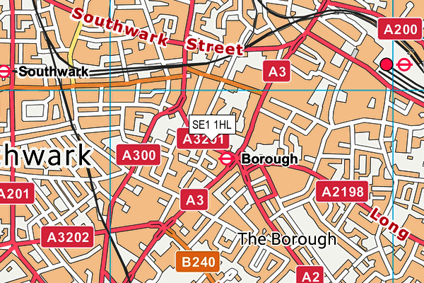 SE1 1HL map - OS VectorMap District (Ordnance Survey) SE1 1HL map - OS VectorMap District (Ordnance Survey)