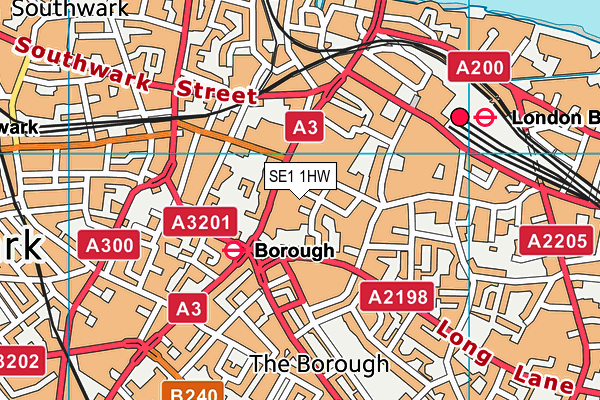 SE1 1HW map - OS VectorMap District (Ordnance Survey) SE1 1HW map - OS VectorMap District (Ordnance Survey)
