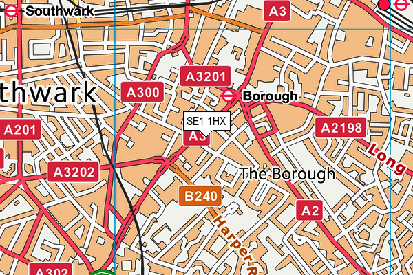 SE1 1HX map - OS VectorMap District (Ordnance Survey) SE1 1HX map - OS VectorMap District (Ordnance Survey)