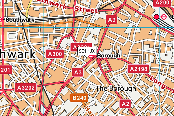 SE1 1JX map - OS VectorMap District (Ordnance Survey) SE1 1JX map - OS VectorMap District (Ordnance Survey)