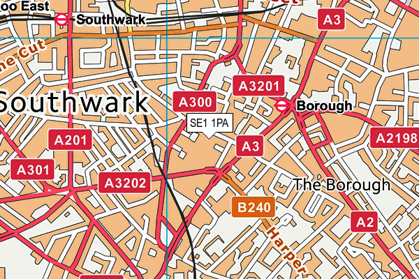 SE1 1PA map - OS VectorMap District (Ordnance Survey) SE1 1PA map - OS VectorMap District (Ordnance Survey)