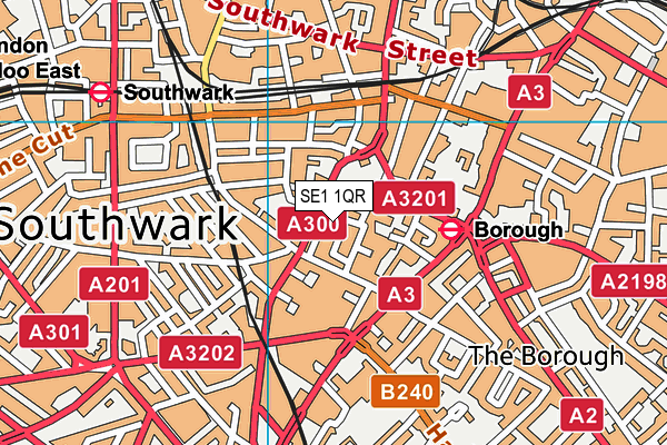 SE1 1QR map - OS VectorMap District (Ordnance Survey)