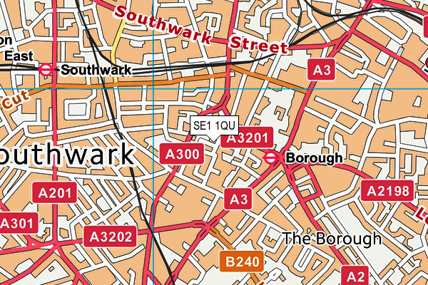 SE1 1QU map - OS VectorMap District (Ordnance Survey) SE1 1QU map - OS VectorMap District (Ordnance Survey)