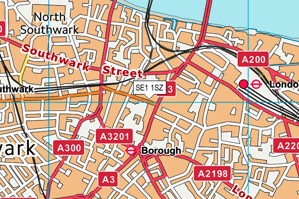 SE1 1SZ map - OS VectorMap District (Ordnance Survey) SE1 1SZ map - OS VectorMap District (Ordnance Survey)