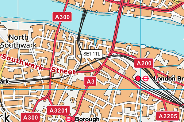 SE1 1TL map - OS VectorMap District (Ordnance Survey)
