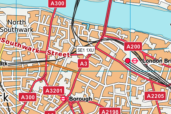SE1 1XU map - OS VectorMap District (Ordnance Survey)
