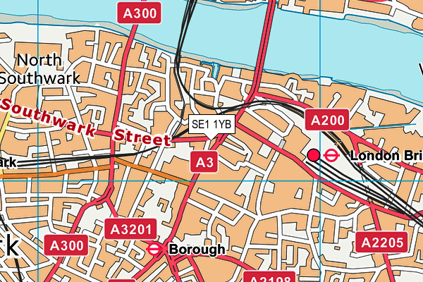 SE1 1YB map - OS VectorMap District (Ordnance Survey)
