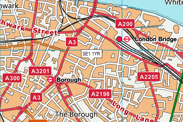 SE1 1YR map - OS VectorMap District (Ordnance Survey)