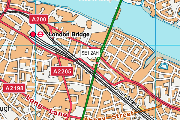 SE1 2AH map - OS VectorMap District (Ordnance Survey)