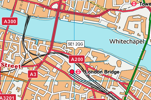 SE1 2QG map - OS VectorMap District (Ordnance Survey) SE1 2QG map - OS VectorMap District (Ordnance Survey)