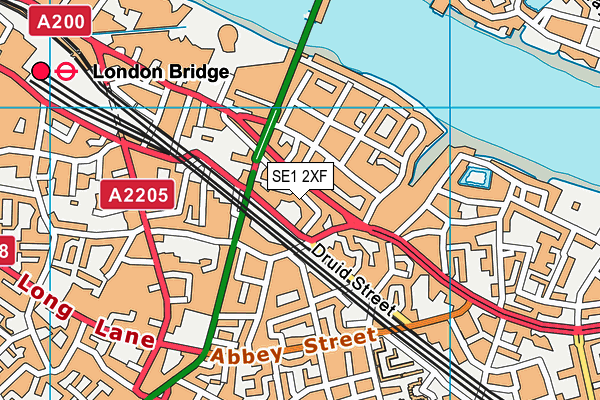 SE1 2XF map - OS VectorMap District (Ordnance Survey) SE1 2XF map - OS VectorMap District (Ordnance Survey)
