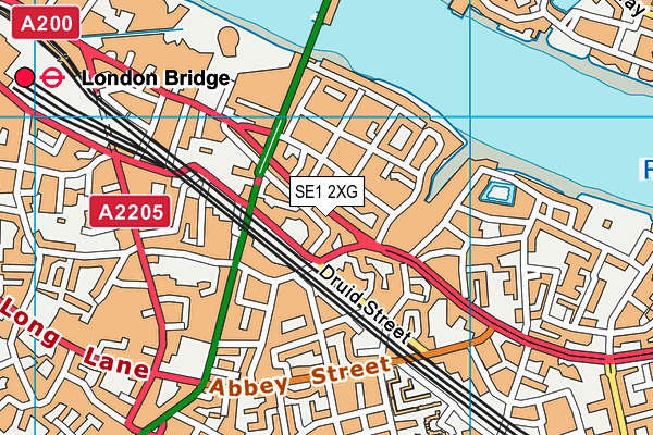 SE1 2XG map - OS VectorMap District (Ordnance Survey) SE1 2XG map - OS VectorMap District (Ordnance Survey)