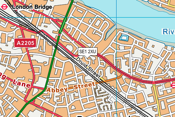 SE1 2XU map - OS VectorMap District (Ordnance Survey) SE1 2XU map - OS VectorMap District (Ordnance Survey)