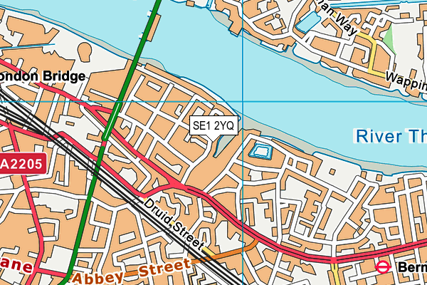 SE1 2YQ map - OS VectorMap District (Ordnance Survey) SE1 2YQ map - OS VectorMap District (Ordnance Survey)