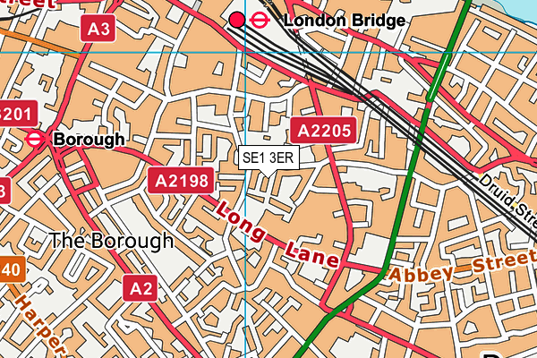 SE1 3ER map - OS VectorMap District (Ordnance Survey) SE1 3ER map - OS VectorMap District (Ordnance Survey)