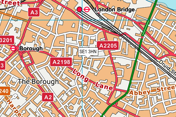 SE1 3HN map - OS VectorMap District (Ordnance Survey) SE1 3HN map - OS VectorMap District (Ordnance Survey)