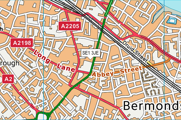 SE1 3JE map - OS VectorMap District (Ordnance Survey)