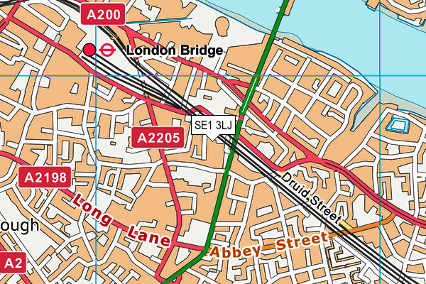 SE1 3LJ map - OS VectorMap District (Ordnance Survey)